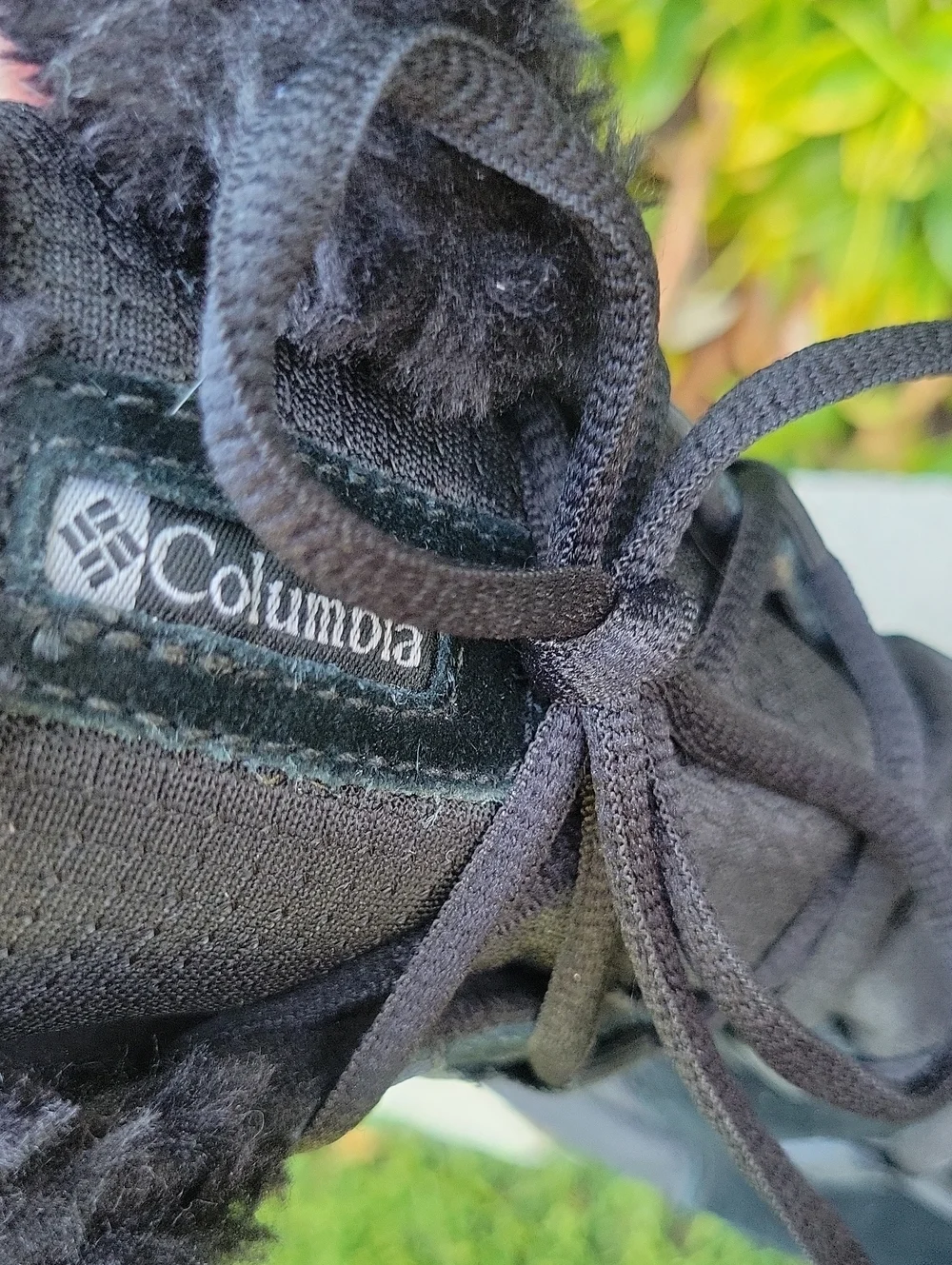 Columbia Ice Maiden II Black Faux-Fur Lined Winter Lace-Up Quilted Boots 7